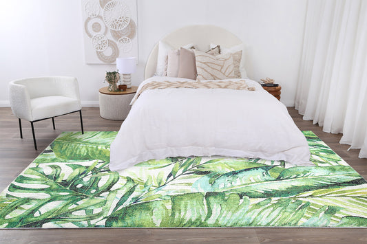 Wild Borneo Green Washable Rug - VITAL 1090-00