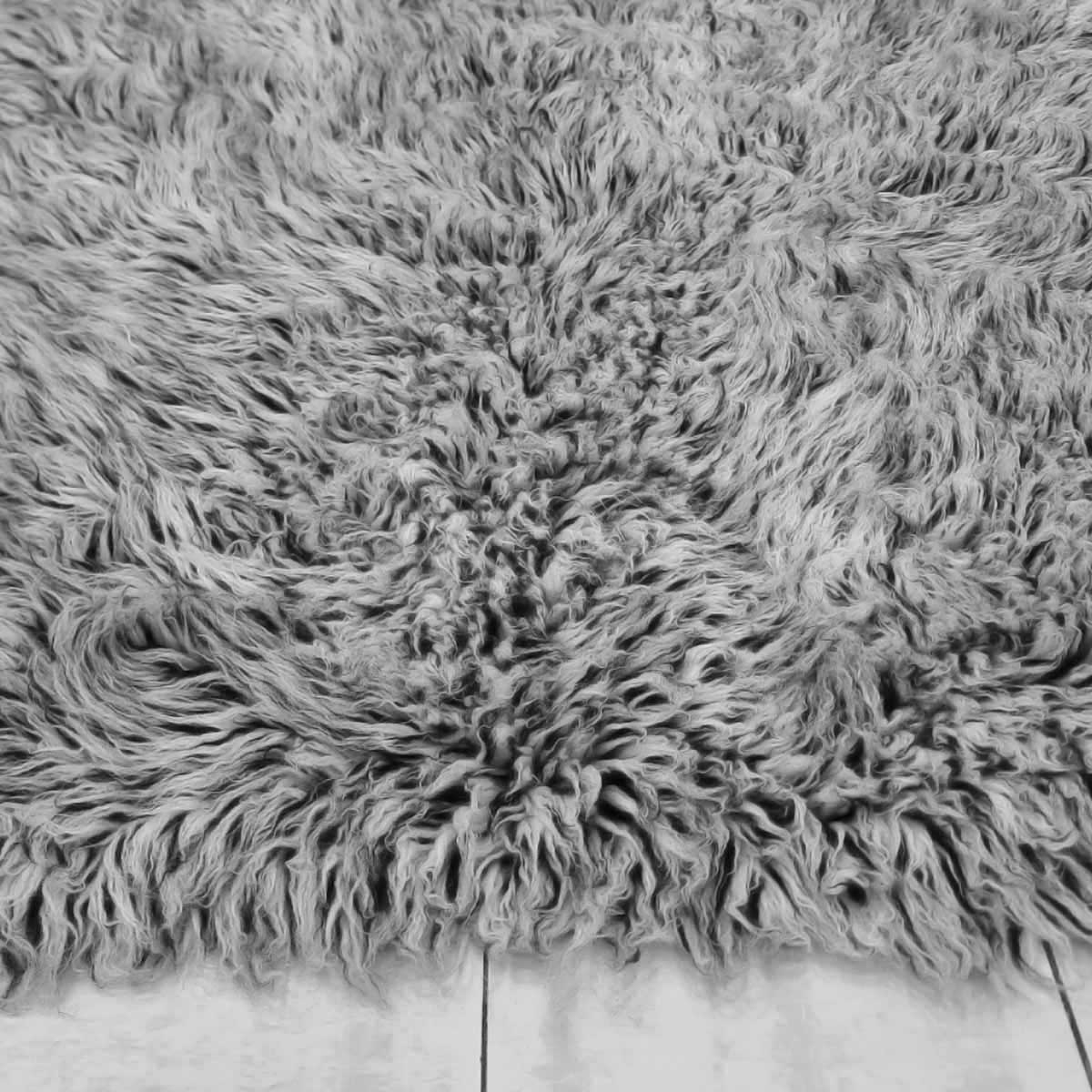 Pure New Zealand Wool 2000 GSM BLACK AND WHITE Flokati