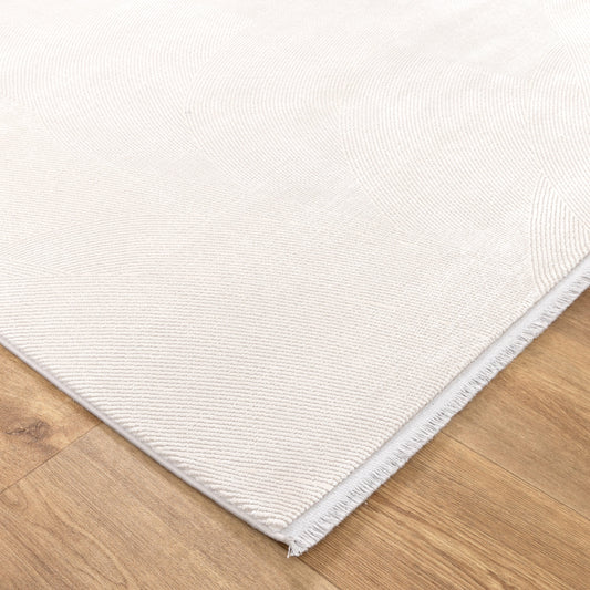 Chateau Geometric Lines White Rug - CH03