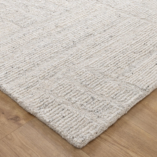 Seren Silver Modern Wool Rug