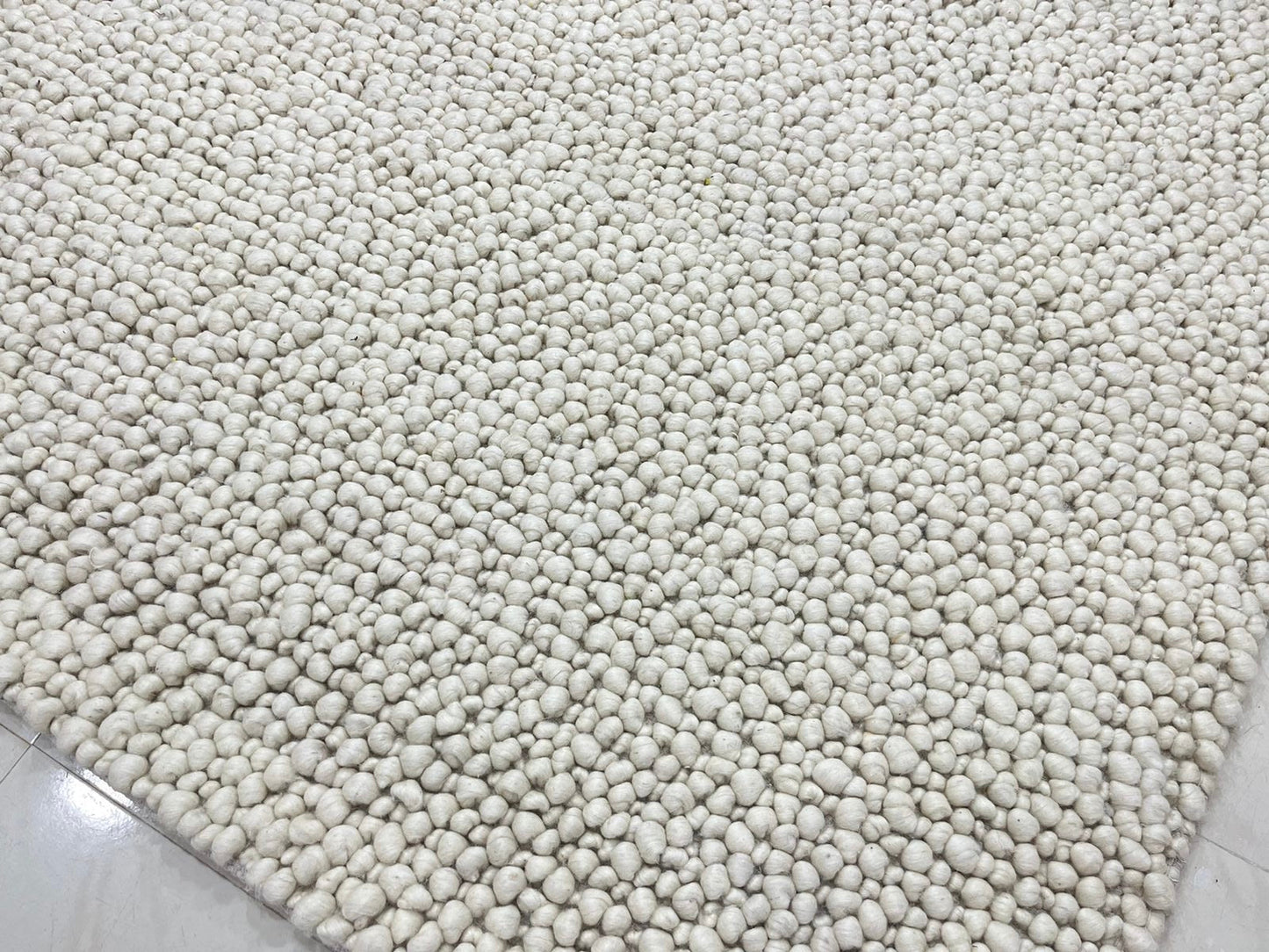 Fish Eye Ivory Pure Wool Rug