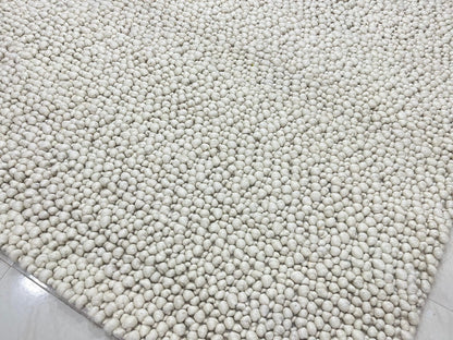 Fish Eye Ivory Pure Wool Rug