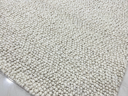 Fish Eye Ivory Pure Wool Rug
