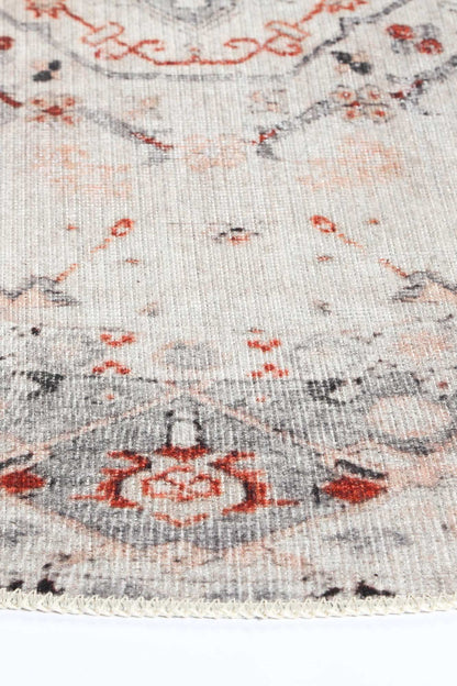 Sauville Multi Washablev Round Rug - VITAL 2463-00