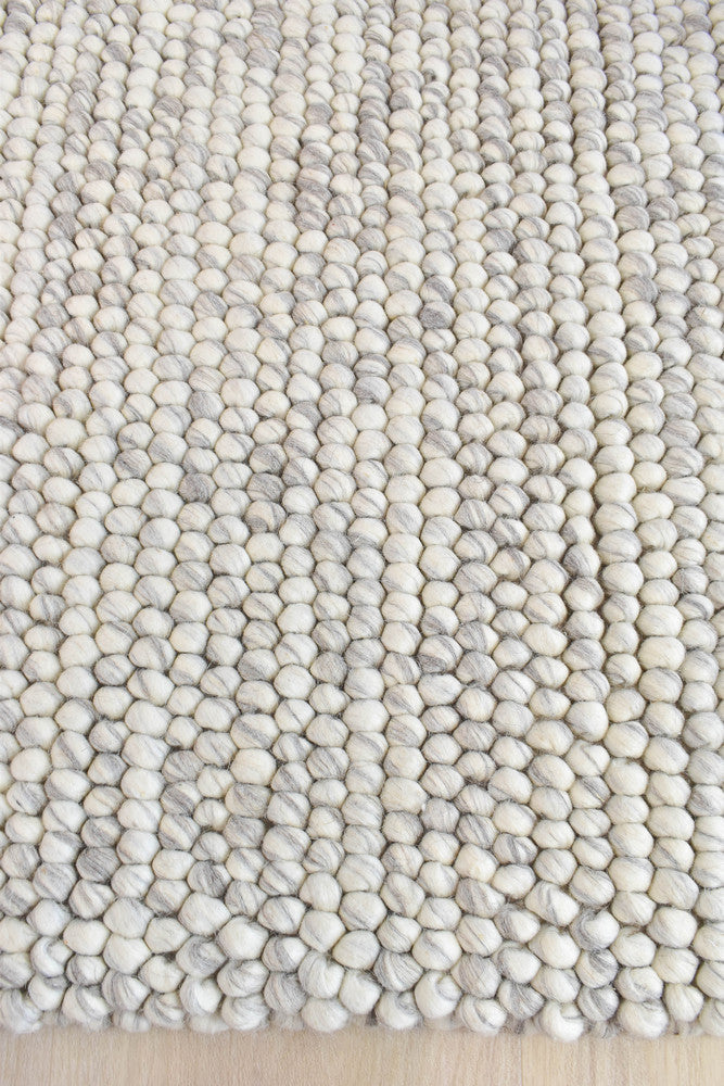 Pebbles Stony Path Hand Woven Pure Wool Floor Rug