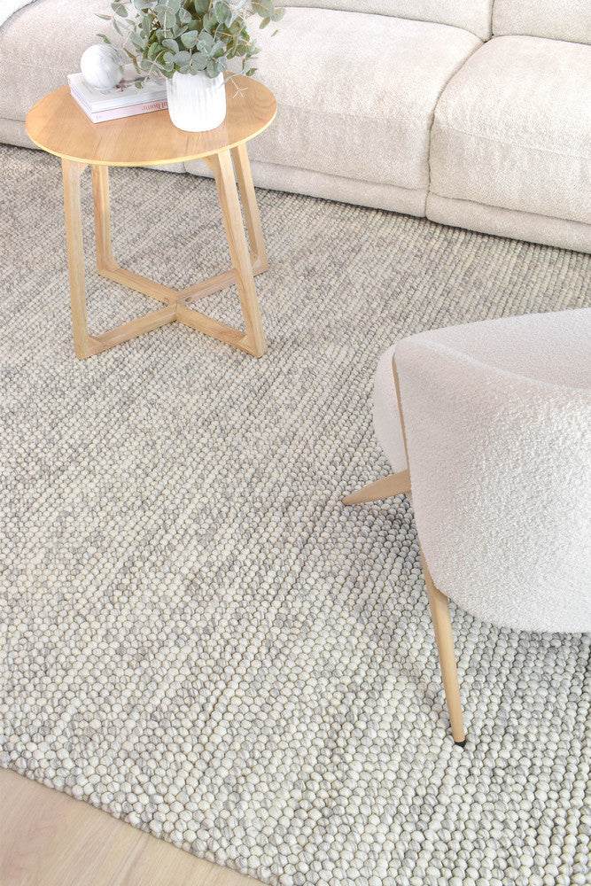 Pebbles Stony Path Hand Woven Pure Wool Floor Rug
