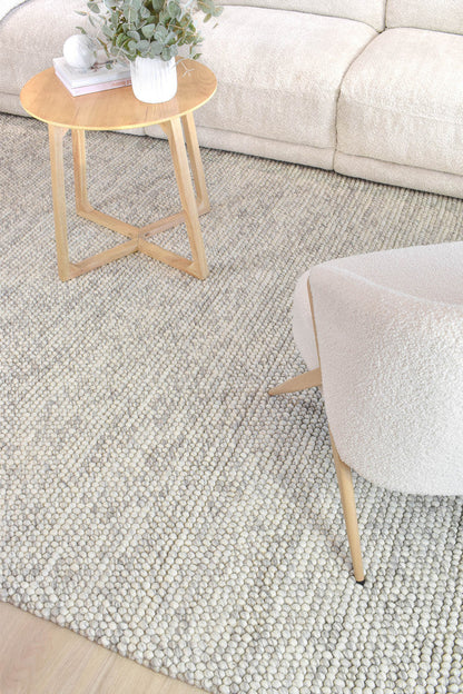 Pebbles Stony Path Hand Woven Pure Wool Floor Rug