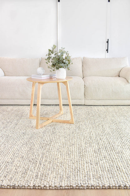 Pebbles Stony Path Hand Woven Pure Wool Floor Rug