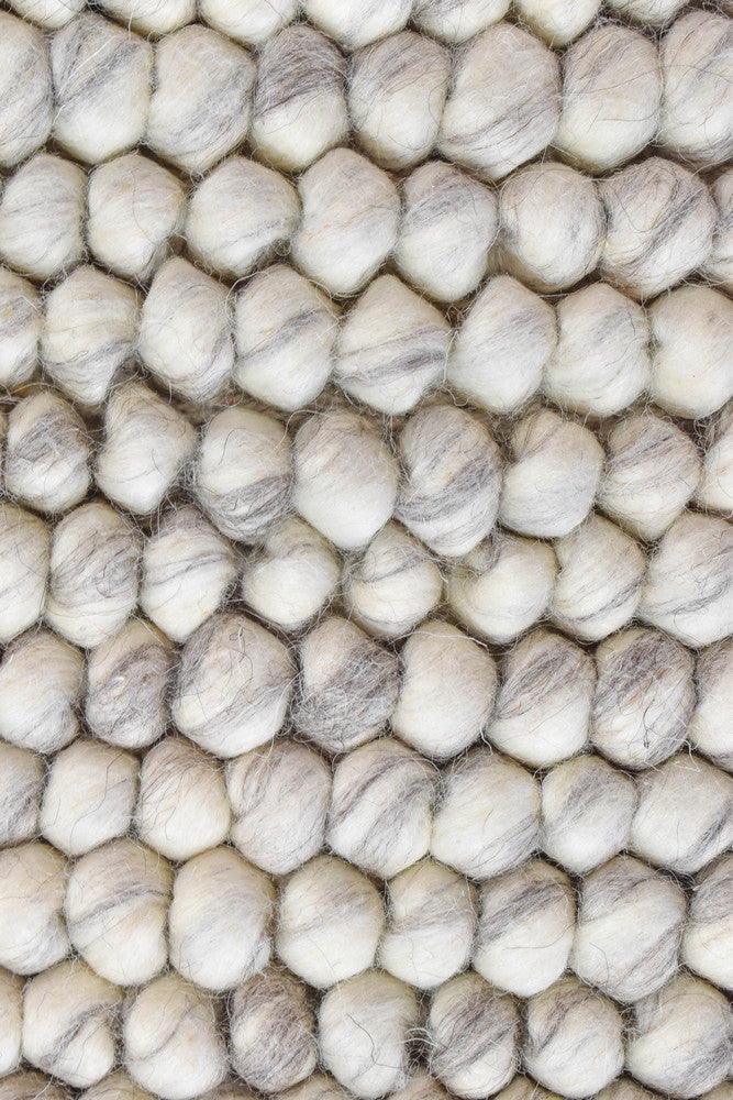 PEBBLES SILVER MIST HAND WOVEN WOOL FLOOR RUG
