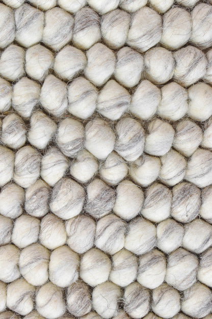 Pebbles Stony Path Hand Woven Pure Wool Floor Rug