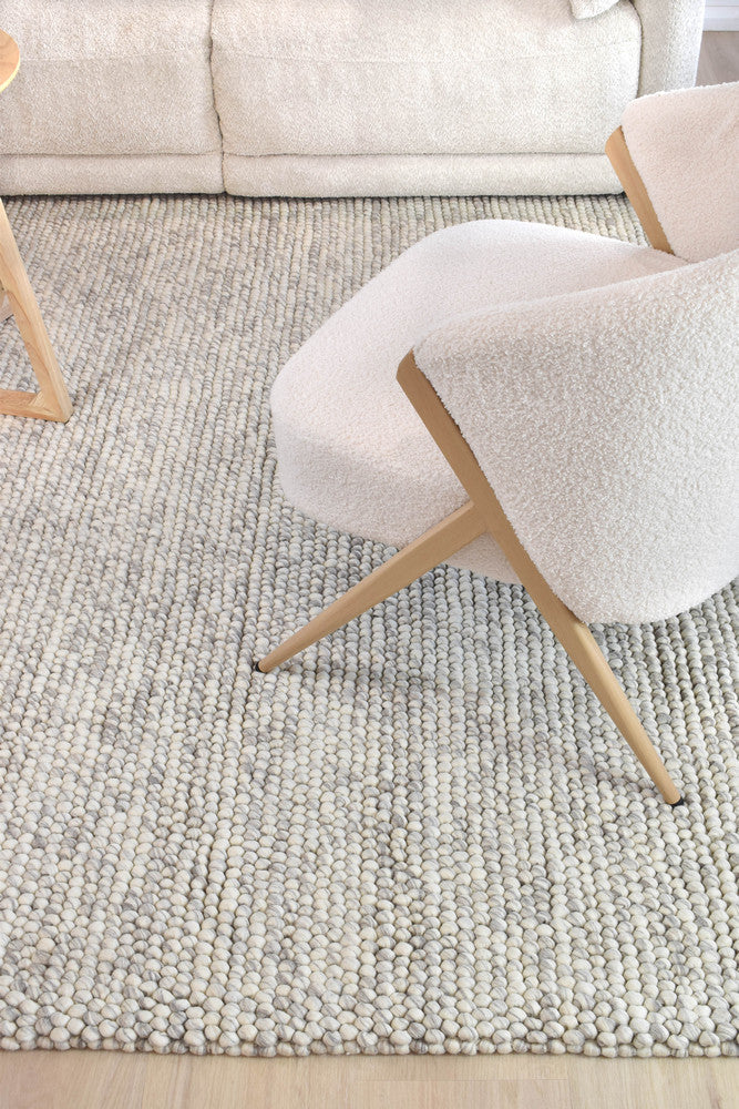 Pebbles Stony Path Hand Woven Pure Wool Floor Rug