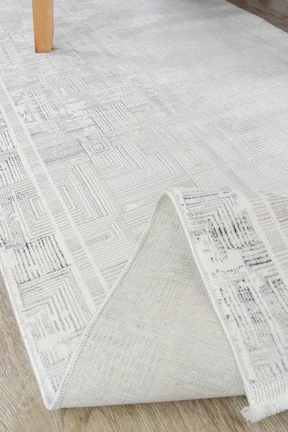 Eden 30279A Dark Grey Cream Runner