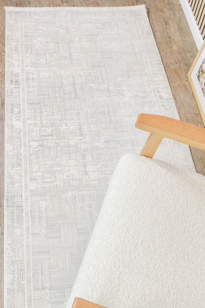 Eden 30279A Dark Grey Cream Runner