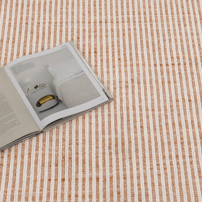 Berno Pink Ivory Loop Stripes Rug - B002