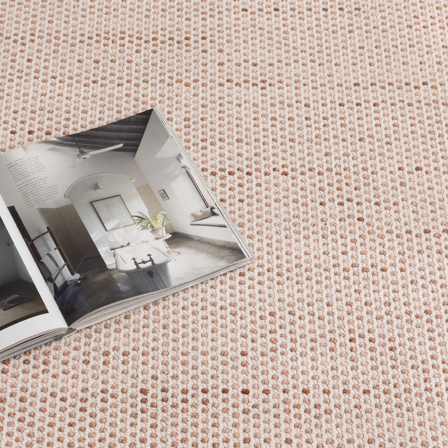 Berno Ivory Pink Loop Rug - B003