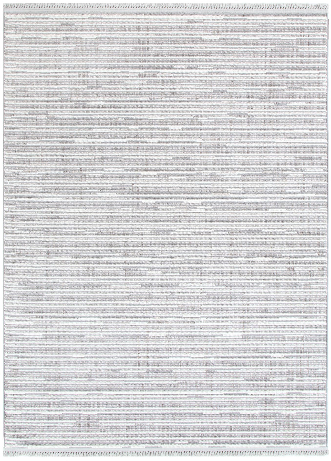 Berno Silver Ivory Loop Lines Rug - B006