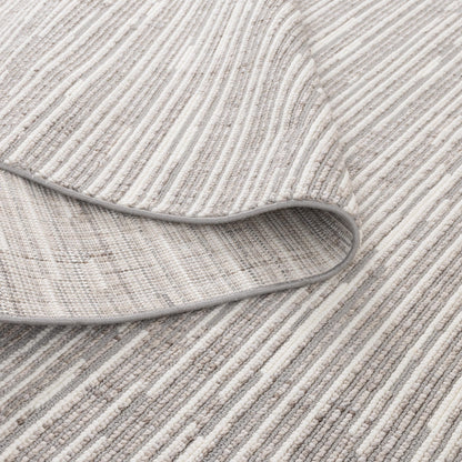 Berno Silver Ivory Loop Lines Rug - B006