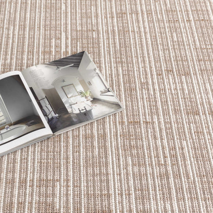 Berno Beige Ivory Loop Lines Rug - B007