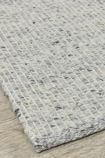 Parko Wool Ivory Grey Rug