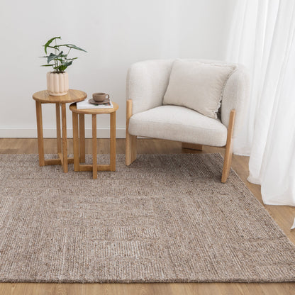 Seren Cocoa Modern Wool Rug