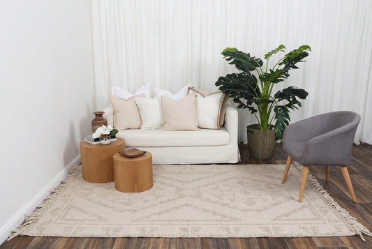 Diego Ornamental Brown Wool Rug - DIEG03