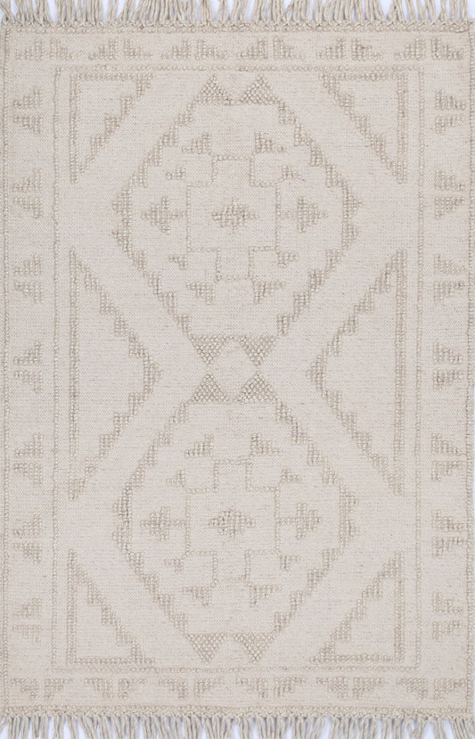 Diego Ornamental Brown Wool Rug - DIEG03