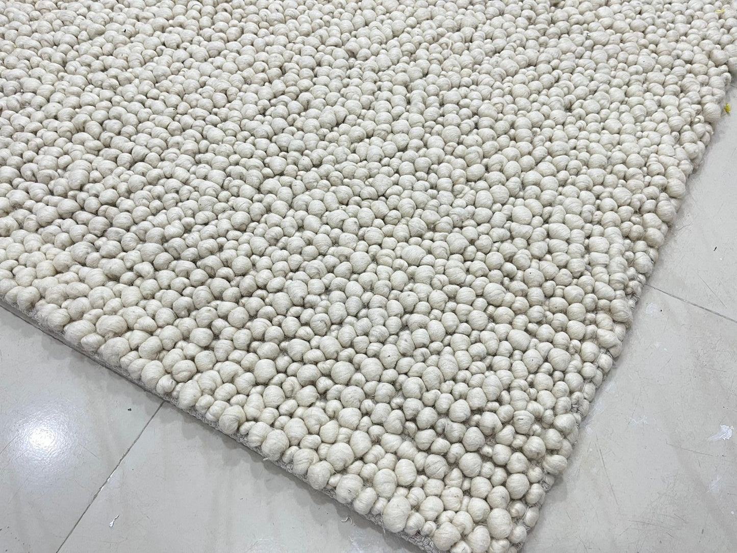 Fish Eye Ivory Pure Wool Rug