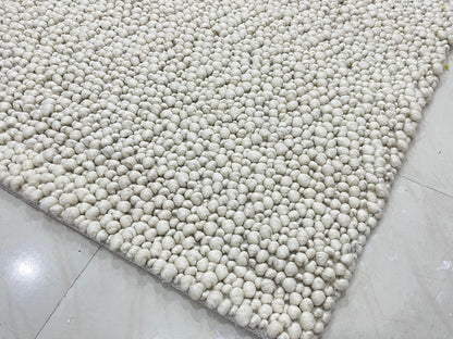 Fish Eye Ivory Pure Wool Rug