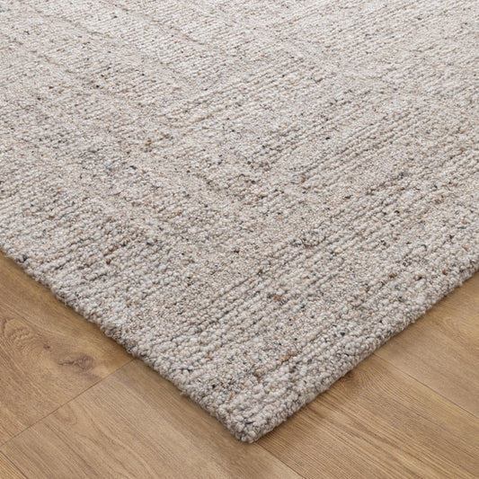 Seren Greige Modern Wool Rug