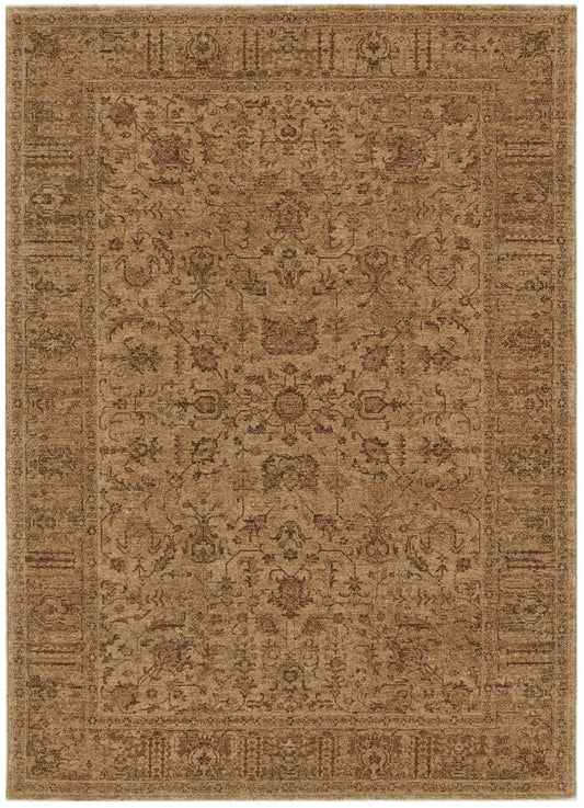 Heritage Distressed Border Mustard Rug - H105