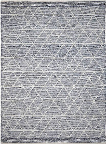 Albona Blue White Wool Rug