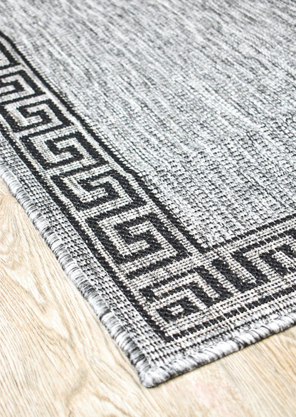 Alaska Grey Black Rug 7781-DM9E Runner