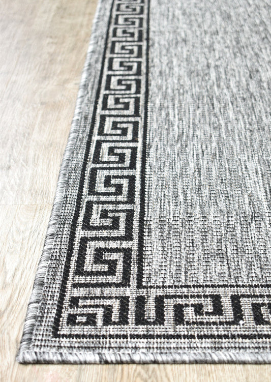 Alaska Grey Black Rug 7781-DM9E Runner