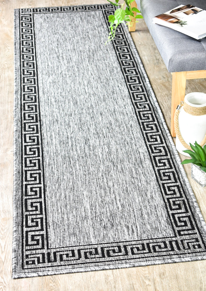 Alaska Grey Black Rug 7781-DM9E Runner