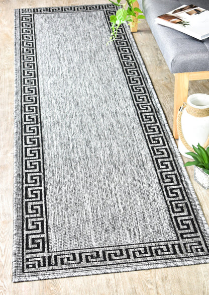 Alaska Grey Black Rug 7781-DM9E Runner