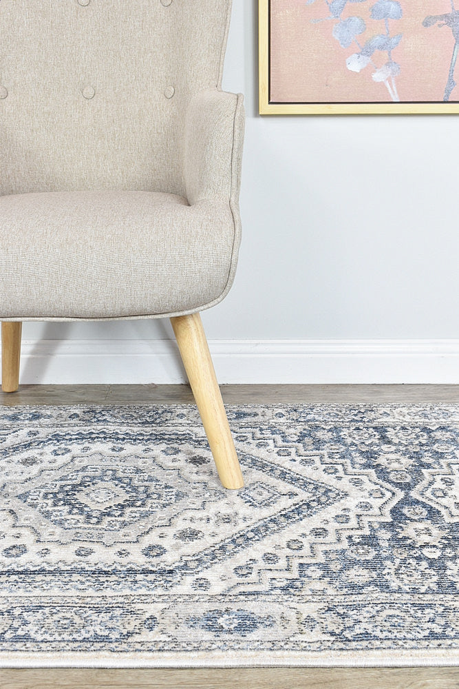 Medina Cream Blue Rug A161A