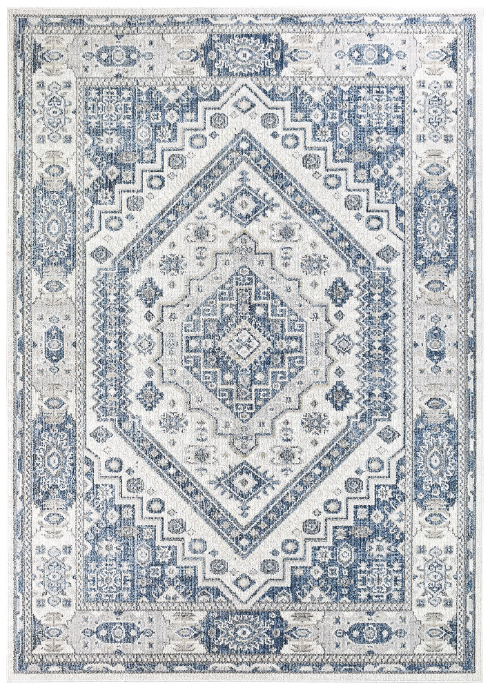 Medina Cream Blue Rug A161A