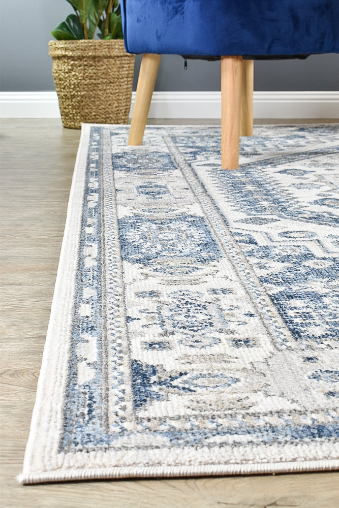 Medina Cream Blue Rug A161A