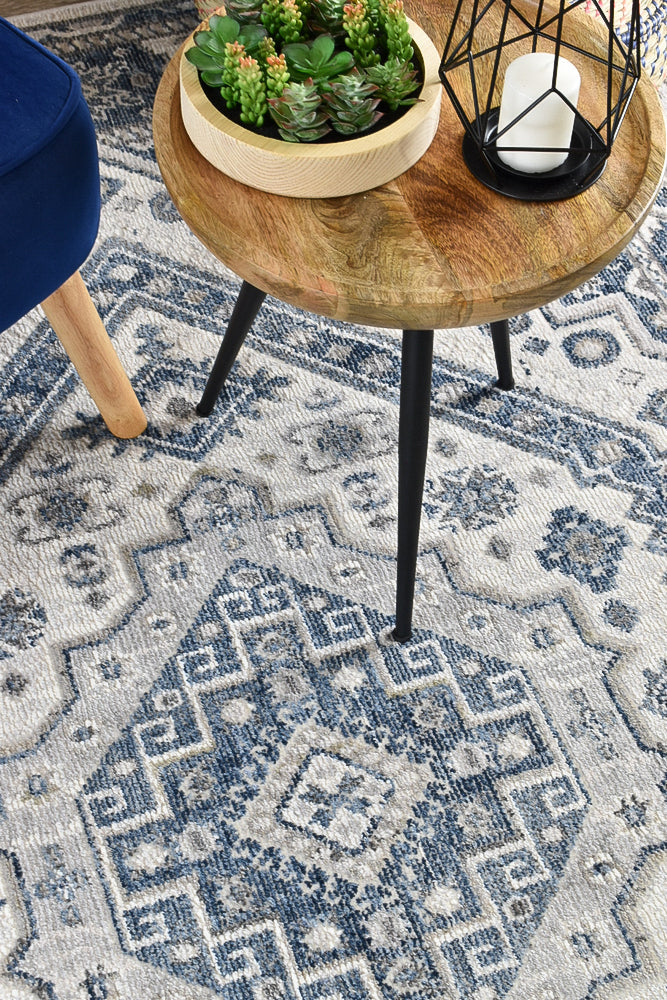 Medina Cream Blue Rug A161A
