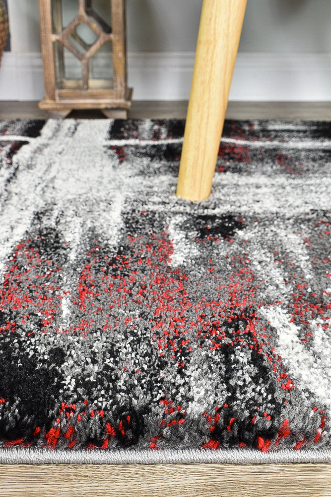 Dahlia 347 Light Grey Red Runner