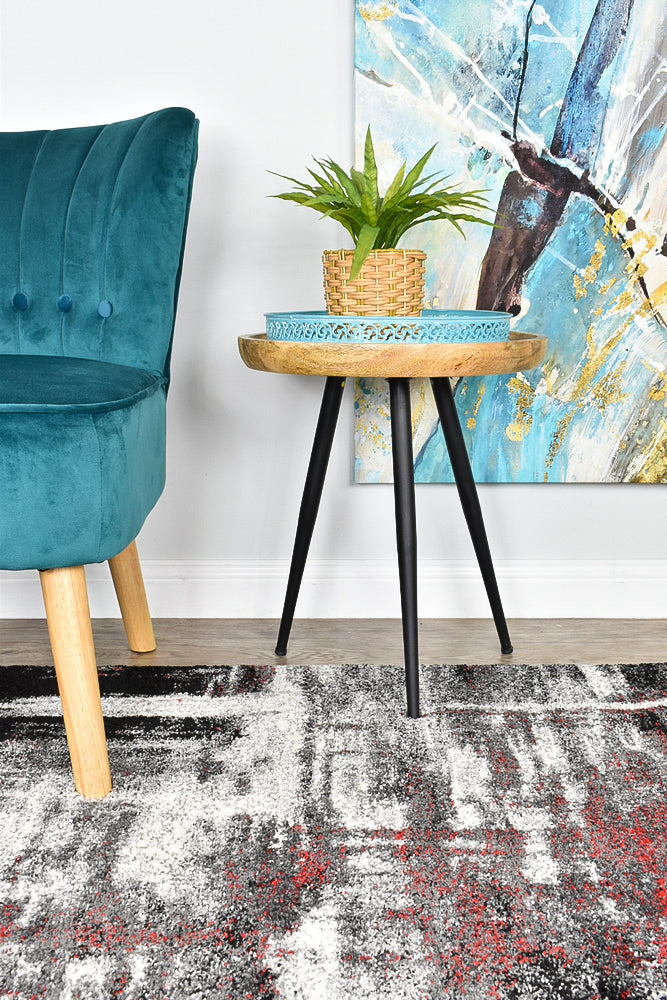 Dahlia 347 Light Grey Red Runner