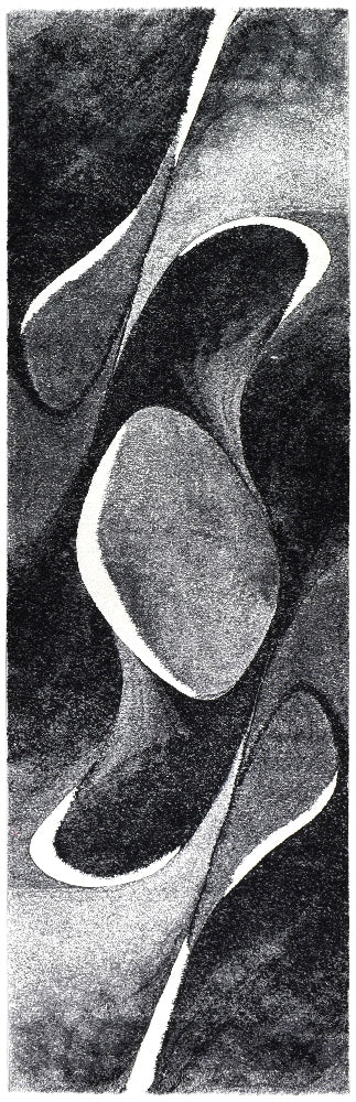 Dahlia 37 Dark Grey White Rug