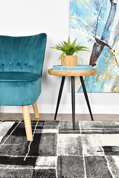 Dahlia 297 Dark Grey Black Rug