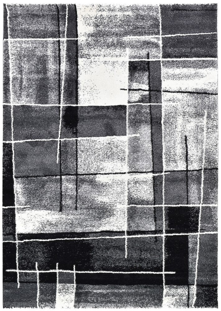 Dahlia 297 Dark Grey Black Rug