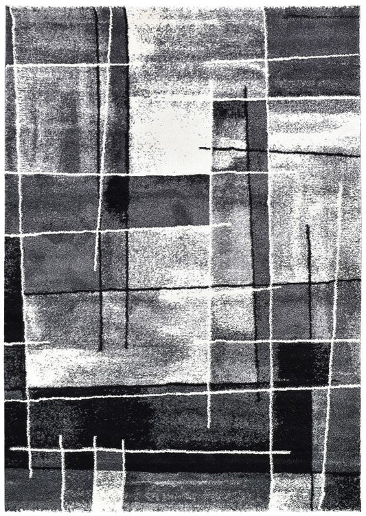 Dahlia 297 Dark Grey Black Rug