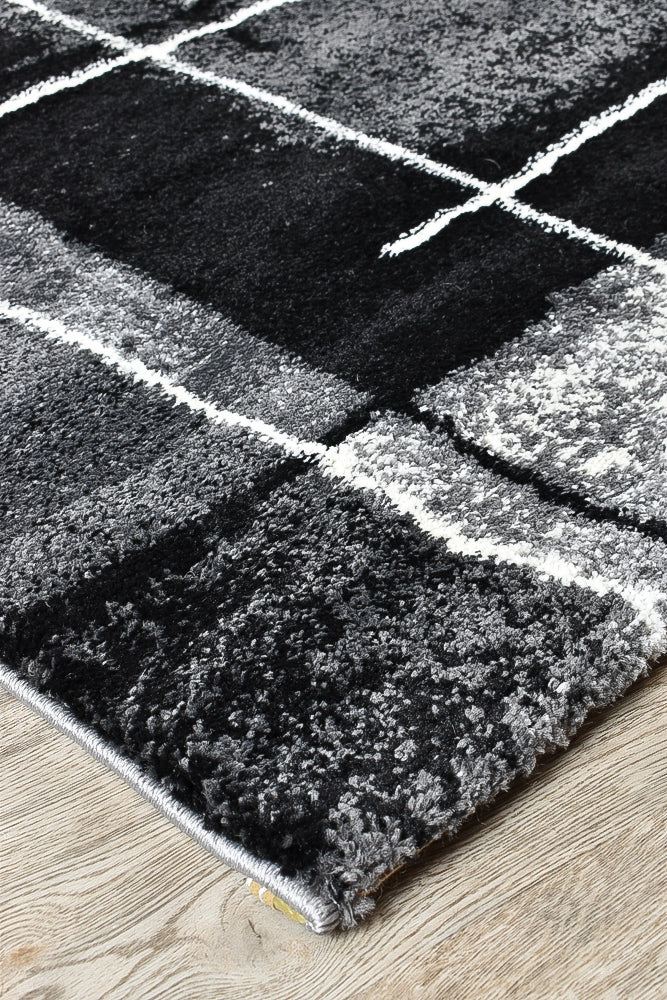 Dahlia 297 Dark Grey Black Rug