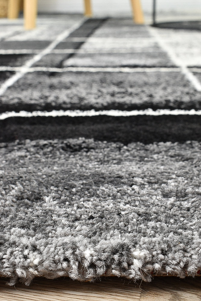 Dahlia 297 Dark Grey Black Rug