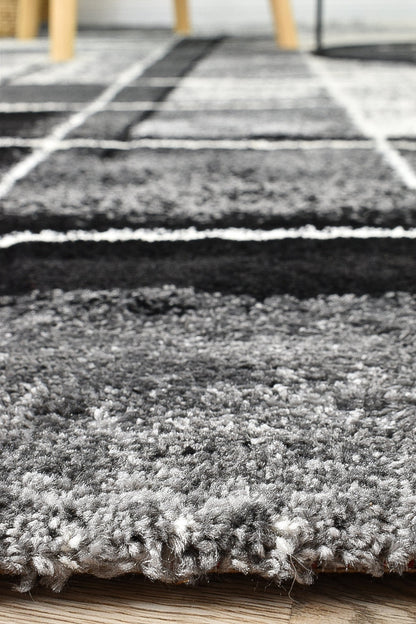 Dahlia 297 Dark Grey Black Rug