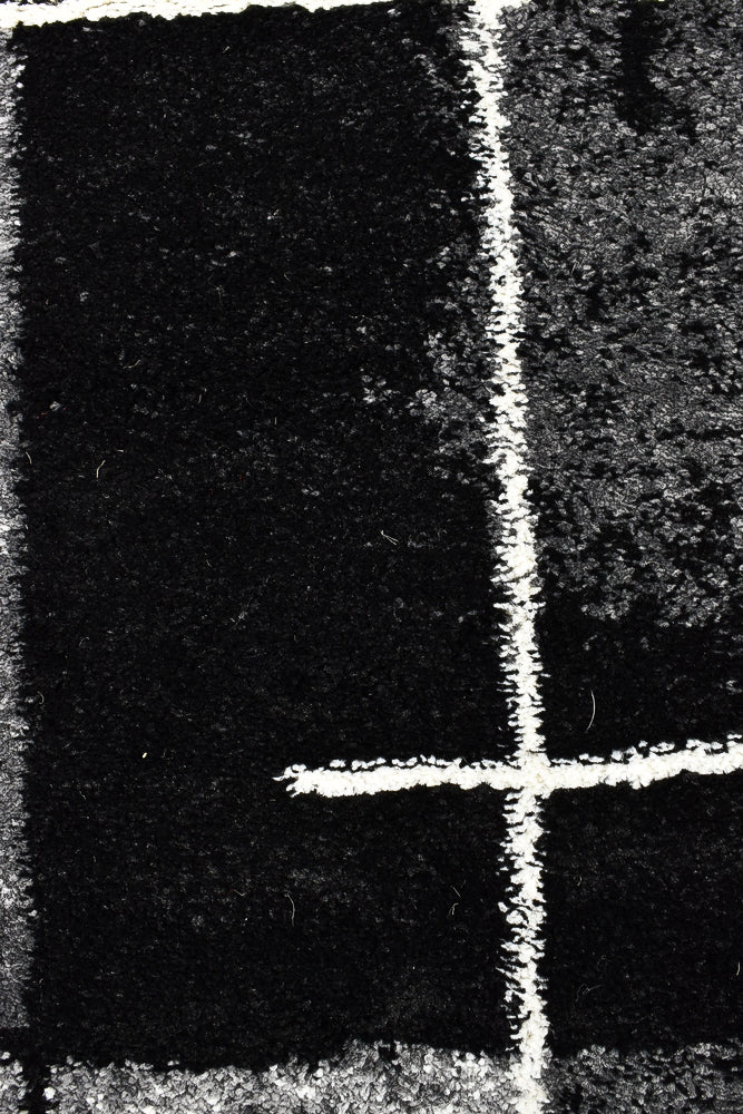 Dahlia 297 Dark Grey Black Rug