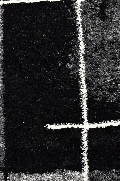 Dahlia 297 Dark Grey Black Rug